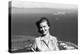 Anne Henderson, 21, on Vista Point at the Golden Gate Bridge, San Francisco, California-Allan Grant-Premier Image Canvas