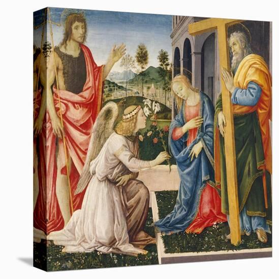 Annunciation and Saints-Filippino Lippi-Premier Image Canvas