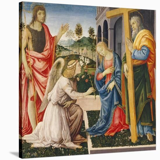 Annunciation and Saints-Filippino Lippi-Premier Image Canvas