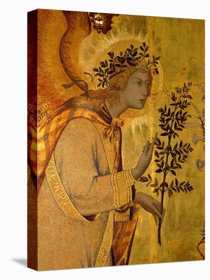Annunciation. Detail: the Angel of the Annunciation (1333)-Simone Martini-Premier Image Canvas