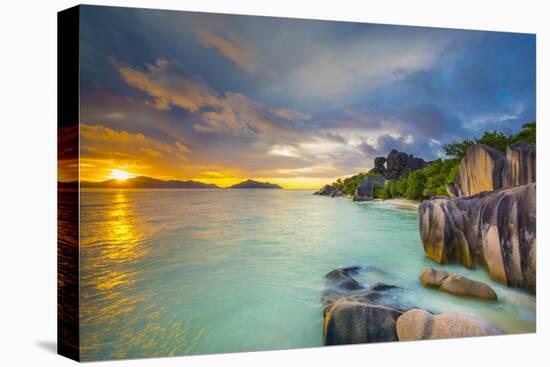 Anse Source D'Argent Beach, La Digue, Seychelles-Jon Arnold-Premier Image Canvas