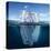 Antarctic Iceberg in the Ocean. Beautiful Polar Sea Background.-Sergey Nivens-Stretched Canvas