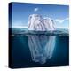 Antarctic Iceberg in the Ocean. Beautiful Polar Sea Background.-Sergey Nivens-Stretched Canvas