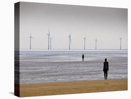 Anthony Gormleys Another Place, Crosby Beach, Merseyside, England, UK-Alan Copson-Premier Image Canvas