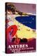 Antibes Vintage Poster - Europe-Lantern Press-Stretched Canvas