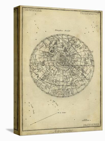 Antique Astronomy Chart I-Daniel Diderot-Stretched Canvas