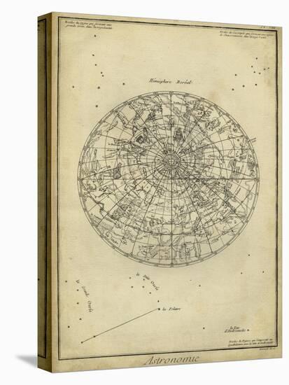 Antique Astronomy Chart I-Daniel Diderot-Stretched Canvas