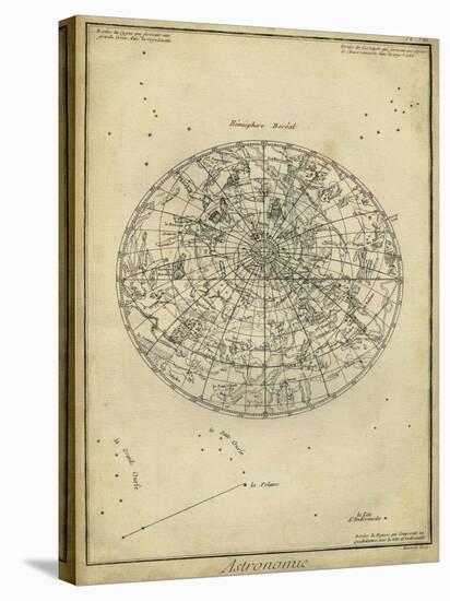 Antique Astronomy Chart I-Daniel Diderot-Stretched Canvas