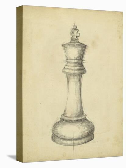 Antique Chess I-Ethan Harper-Stretched Canvas