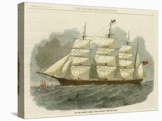 Antique Clipper Ship IV-null-Stretched Canvas