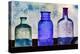 Antique colored bottles in window, Prescott National Forest, Jerome, Arizona-Adam Jones-Premier Image Canvas