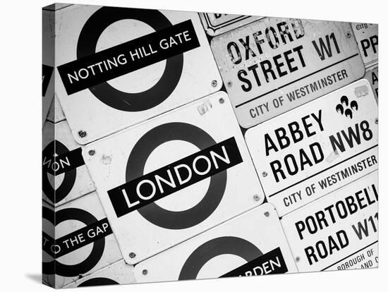 Antique Enamelled Signs - Subway Station and W11 Railroad Wall Plaque Signs - London - UK-Philippe Hugonnard-Premier Image Canvas