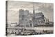 Antique Engraved Illustration Of Notre Dame De Paris, From A Drawing Of Fichot And Gaildrau-marzolino-Stretched Canvas
