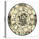 Antique Floral Clock-Vision Studio-Stretched Canvas