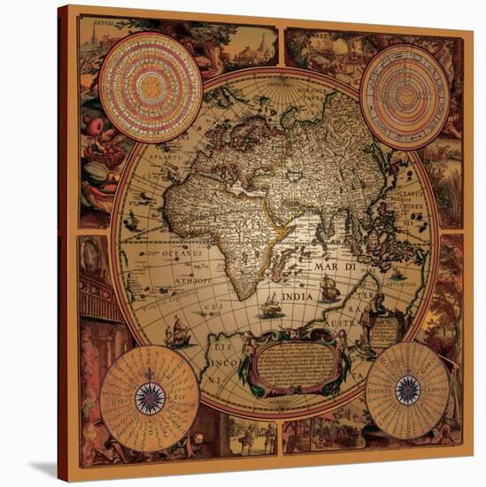 Antique Map, Cartographica I-null-Stretched Canvas