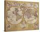 Antique Map, Globe Terrestre, c.1690-Vincenzo Coronelli-Stretched Canvas