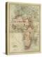Antique Map of Africa-Alvin Johnson-Stretched Canvas