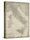 Antique Map of Italy-Vision Studio-Stretched Canvas