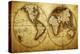 Antique Map Of The World (Circa 1711 Year)-Oleg Golovnev-Stretched Canvas