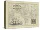 Antique Map of the World-Vision Studio-Stretched Canvas