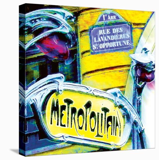 Antique Metro Sign, Paris-Tosh-Stretched Canvas