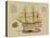 Antique Ship Plan VII-Vision Studio-Stretched Canvas
