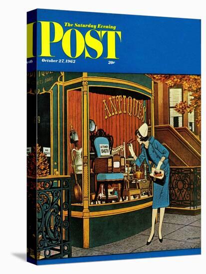 "Antique TV," Saturday Evening Post Cover, October 27, 1962-James Williamson-Premier Image Canvas