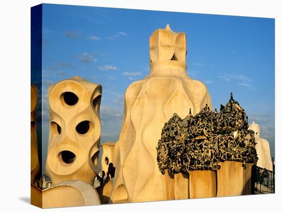 Antonio Gaudi's La Pedrera, Casa Mila, Barcelona, Spain-David Barnes-Premier Image Canvas