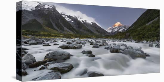 Aoraki, Hooker River, Mount Cook National Park, Canterbury, South Island, New Zealand-Rainer Mirau-Premier Image Canvas