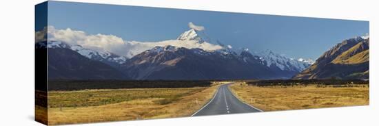 Aoraki, Mount Road Cook, Mount Cook National Park, Canterbury, South Island, New Zealand-Rainer Mirau-Premier Image Canvas