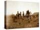 Apaches. Desert Rovers- Five Apache on Horseback in Desert, 1903-Edward S. Curtis-Stretched Canvas