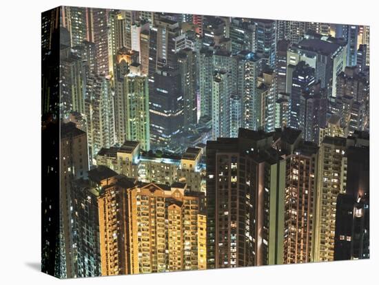 Apartment buildings in Hong Kong at night-Rudy Sulgan-Premier Image Canvas