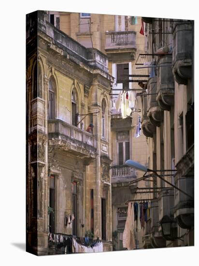 Apartment Buildings with Laundry Hanging from Balconies, Havana, Cuba, West Indies, Central America-Lee Frost-Premier Image Canvas