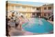 Apartment Complex Pool, Retro-null-Stretched Canvas