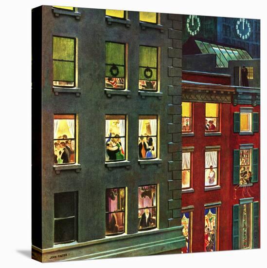 "Apartment Dwellers on New Year's Eve," January 3, 1948-John Falter-Premier Image Canvas