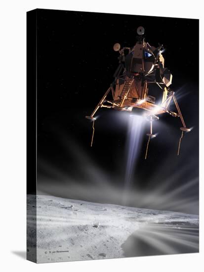 Apollo 11 Moon Landing, Computer Artwork-Detlev Van Ravenswaay-Premier Image Canvas