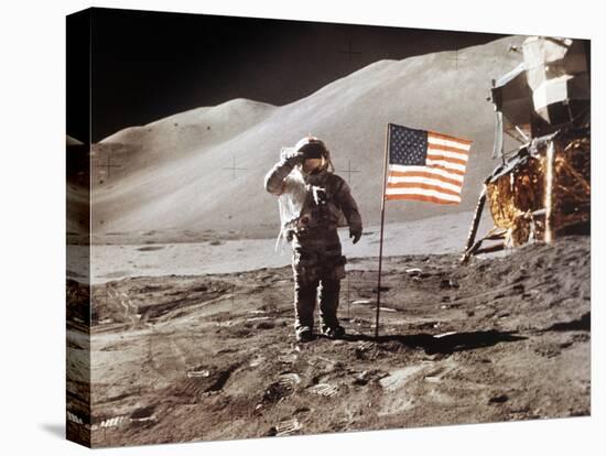 Apollo 15 Moonwalk 1971-null-Premier Image Canvas