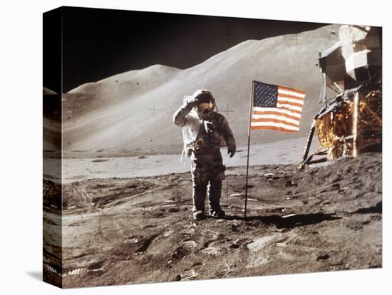 Apollo 15 Moonwalk 1971-null-Premier Image Canvas