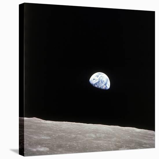 Apollo 8 View of Earth Rise over the Moon-null-Premier Image Canvas