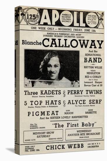 Apollo Theatre: Blanche Calloway and Band, Three Kadets, Perry Twins, 5 Top Hats and More-null-Stretched Canvas