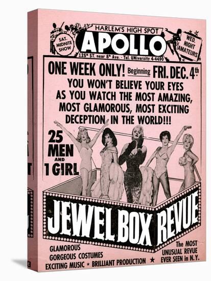 Apollo Theatre Jewel Box Revue: Gorgeous and Glamorous, 25 Men and 1 Girl-null-Stretched Canvas