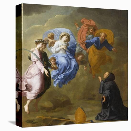 Apparition de la Vierge accompagnée de sainte Agnès et de sainte Thècle à saint Martin-Eustache Le Sueur-Premier Image Canvas