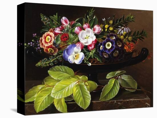 Apple Blossoms, Primula, Heather, and Yellow Acacia-Johan Laurentz Jensen-Premier Image Canvas