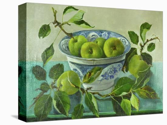 Apples and blue Bowl-Cristiana Angelini-Premier Image Canvas