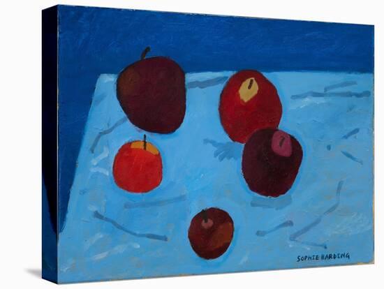 Apples on Blue Paper Bag-Sophie Harding-Premier Image Canvas