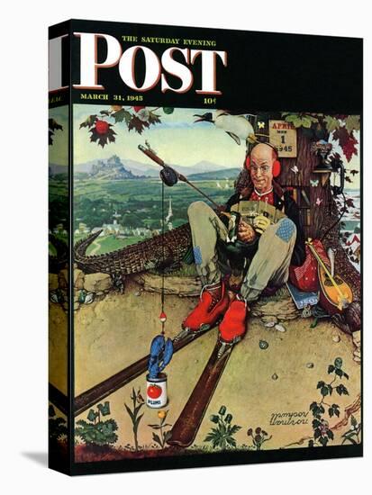 "April Fool, 1945" Saturday Evening Post Cover, March 31,1945-Norman Rockwell-Premier Image Canvas