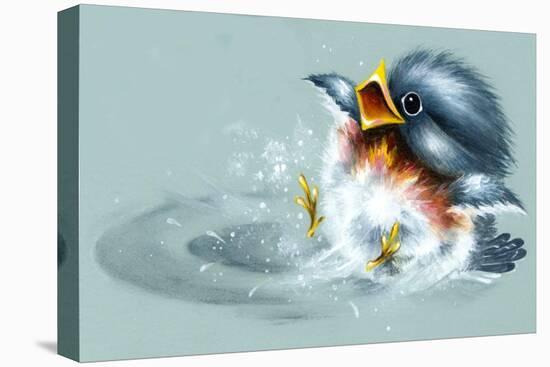 April Showers - Bird Puddle-Peggy Harris-Premier Image Canvas