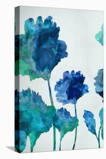 Aqua Blossom Triptych I-Vanessa Austin-Stretched Canvas