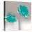 Aqua Platinum Petals II-J^P^ Prior-Stretched Canvas