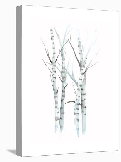 Aquarelle Birches I-Grace Popp-Stretched Canvas